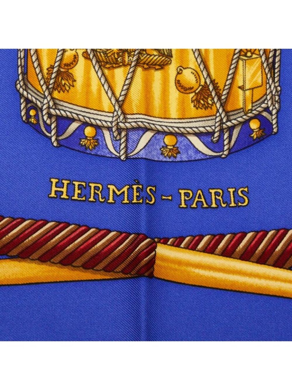 Hermes Carre 90 les Tambours Drum Scarf Green Blue Multicolor Silk - Picture 3 of 4